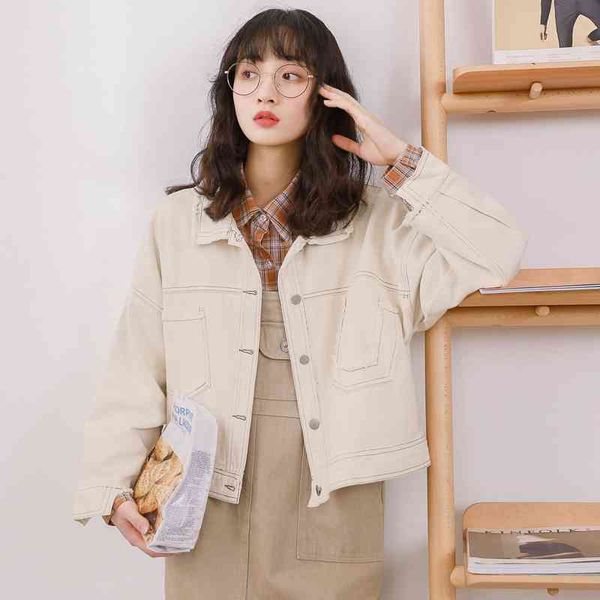 boyfriend jeans jacket women oversized crop women's denim jacket vintage casual loose coat women long sleeve women's jacket 210702, Black;brown
boyfriend jeans jacket women oversized crop women's denim jacket vintage casual loose coat women long sleeve women's jacket 210702, Black;brown
