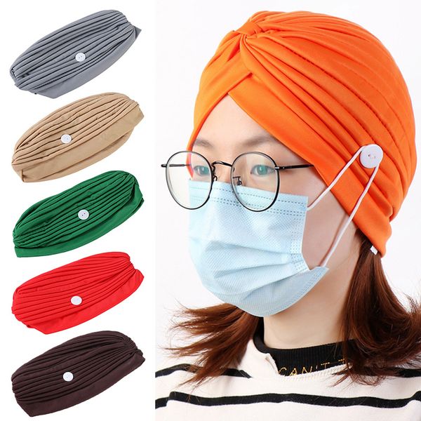 Fashion Hair Cap Sports Sun Hat With Button For Mask Wearing Protect Ears Hair Band Solid Bandana Turban Head Wrap Accessories
Fashion Hair Cap Sports Sun Hat With Button For Mask Wearing Protect Ears Hair Band Solid Bandana Turban Head Wrap Accessories