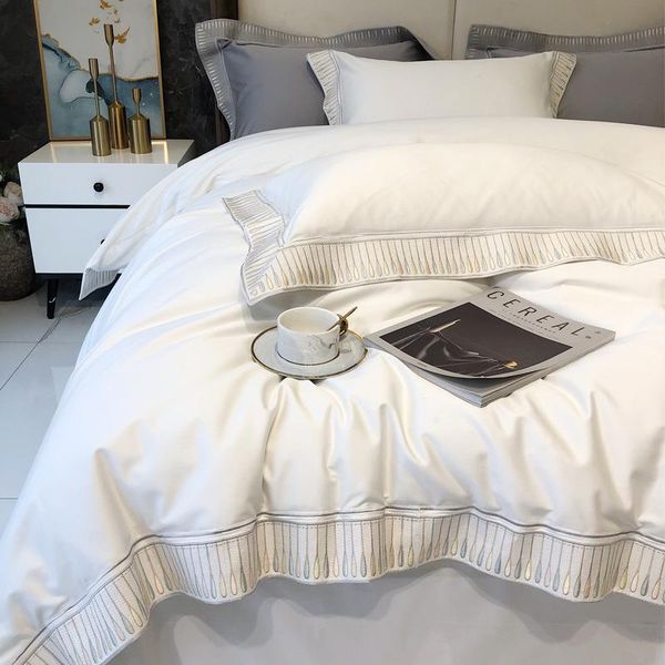 bedding sets light luxury simple 120s long-staple cotton high-end embroidery four-piece set quilt cover bed linen in
bedding sets light luxury simple 120s long-staple cotton high-end embroidery four-piece set quilt cover bed linen in