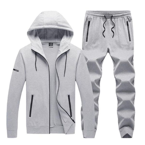 men's tracksuits sportswear set autumn mens slim fit tracksuit two pcs sweatshirt +sweatpants male casual jogging suit quality clothing, Gray
men's tracksuits sportswear set autumn mens slim fit tracksuit two pcs sweatshirt +sweatpants male casual jogging suit quality clothing, Gray