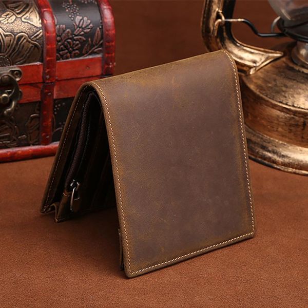 wallets genuine leather men short bifold wallet casual vintage coin pocket card id holder design male purse, Red;black
wallets genuine leather men short bifold wallet casual vintage coin pocket card id holder design male purse, Red;black