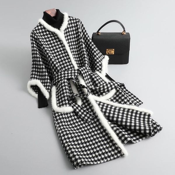 women's wool & blends arrivals women 100% coat houndstooth trench belt winter cashmere long jackets trim outerwear qn3680, Black
women's wool & blends arrivals women 100% coat houndstooth trench belt winter cashmere long jackets trim outerwear qn3680, Black