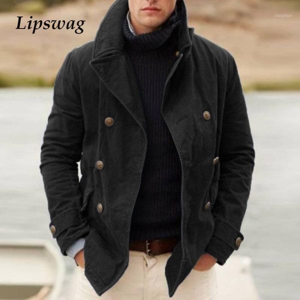 men's jackets vintage turn-down collar men coats 2021 spring fashion solid long sleeve male casual pockets buttoned design outerwear, Black;brown
men's jackets vintage turn-down collar men coats 2021 spring fashion solid long sleeve male casual pockets buttoned design outerwear, Black;brown