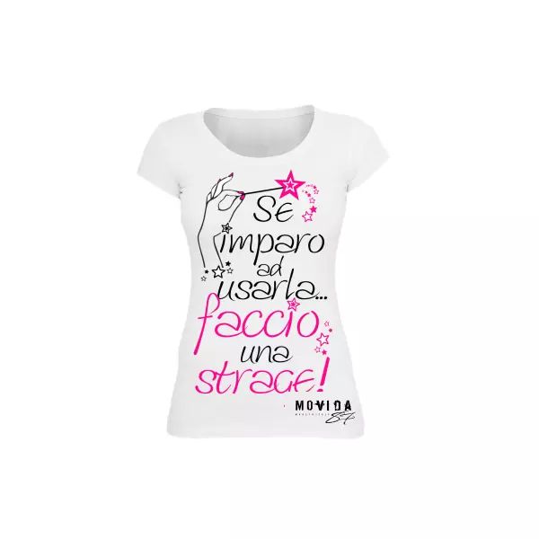 T-Shirt Lady NightLife 87 wand, White;black