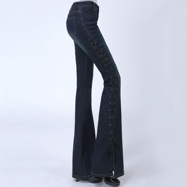 women dark blue skinny flared jeans womens bandage flare ladies denim pants slim bell bottom trousers lace up women's
women dark blue skinny flared jeans womens bandage flare ladies denim pants slim bell bottom trousers lace up women's