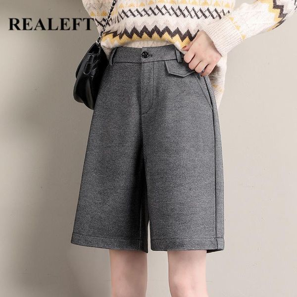 women's pants & capris realeft autumn winter woolen formal half 2021 high waist wide leg elegant female chic ladies trousers, Black;white 
women's pants & capris realeft autumn winter woolen formal half 2021 high waist wide leg elegant female chic ladies trousers, Black;white