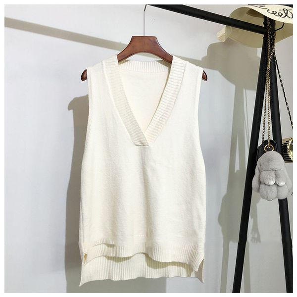 women's sweaters v-neck knitted vest womens sweater autumn and winter korean loose wild sleeveless t1it, White;black
women's sweaters v-neck knitted vest womens sweater autumn and winter korean loose wild sleeveless t1it, White;black