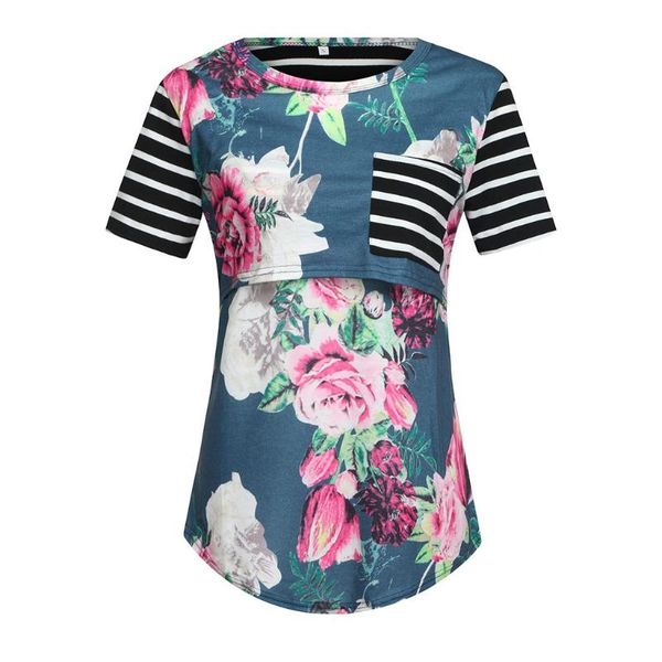 maternity & tees women mom pregnant nursing baby short sleeved stripe flower t-shirt summer fashion pregnancy wear, White
maternity & tees women mom pregnant nursing baby short sleeved stripe flower t-shirt summer fashion pregnancy wear, White