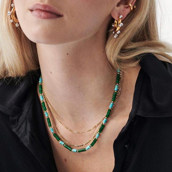 chains 2021 europe trendy style colorful handmade heish gemstone natural beads necklace for party, Silver
chains 2021 europe trendy style colorful handmade heish gemstone natural beads necklace for party, Silver