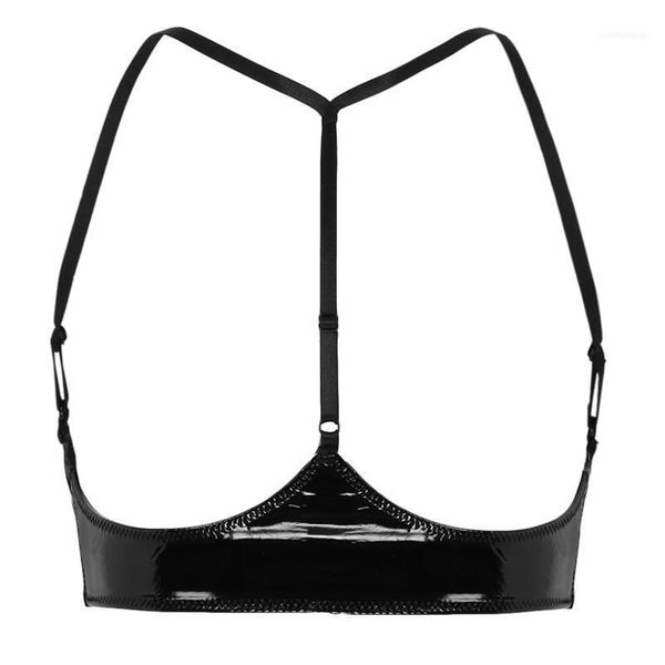 bras sets womens ladies exposed clubwear bra wet look patent leather lingerie adjustable straps y front bare breast wire-, Red;black
bras sets womens ladies exposed clubwear bra wet look patent leather lingerie adjustable straps y front bare breast wire-, Red;black