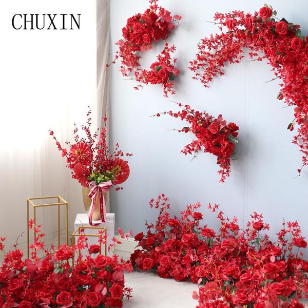 decorative flowers & wreaths customized chinese red floral wedding road guide combination artificial flower arrangement home party backgroun
decorative flowers & wreaths customized chinese red floral wedding road guide combination artificial flower arrangement home party backgroun