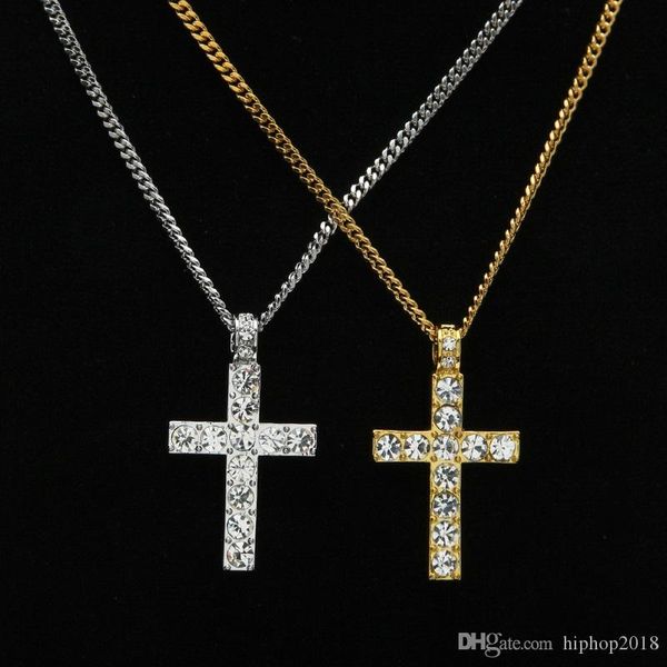 iced out cross pendant necklace mens gold hip hop jewelry with 3mm cuban link chain, Silver
iced out cross pendant necklace mens gold hip hop jewelry with 3mm cuban link chain, Silver
