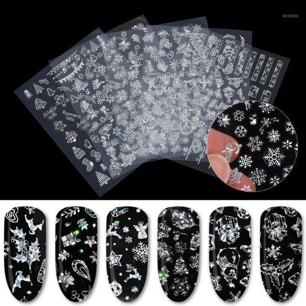 1/5set 3d nail sticker christmas snowflake for gold silver art stickers pattern diy manicure decals tool1, Black
1/5set 3d nail sticker christmas snowflake for gold silver art stickers pattern diy manicure decals tool1, Black