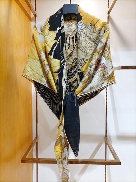 scarves high-end elegant women exquisite black gold color goldfish printing quality silk cashmere warm large square scarf shawl, Blue;gray
scarves high-end elegant women exquisite black gold color goldfish printing quality silk cashmere warm large square scarf shawl, Blue;gray