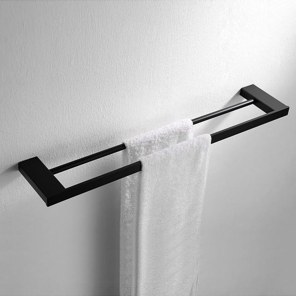 towel racks black stainless steel 50/60 cm double holder rail wall mounted bar rack bathroom accessories
towel racks black stainless steel 50/60 cm double holder rail wall mounted bar rack bathroom accessories