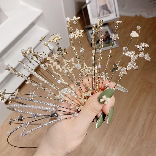 hair clips & barrettes ins band zircon metal headband women french simple butterfly flower five-pointed star accessories mori gifts, Golden;silver
hair clips & barrettes ins band zircon metal headband women french simple butterfly flower five-pointed star accessories mori gifts, Golden;silver