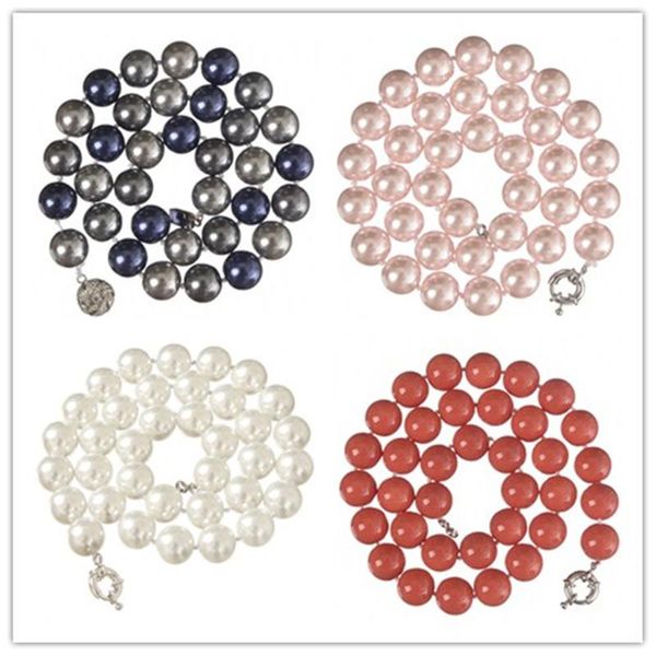 chains elegant multicolour imitation pearl choker necklace big round wedding for women charm fashion jewelry 10mm 45cm, Silver
chains elegant multicolour imitation pearl choker necklace big round wedding for women charm fashion jewelry 10mm 45cm, Silver