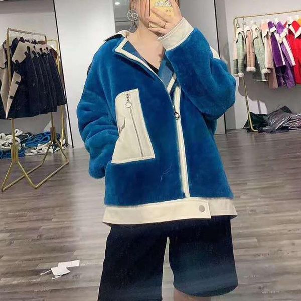 women's fur & faux women double-faced coat winter plus size genuine leather jacket thick warm turn-down collar sheep wool parka real +, Black 
women's fur & faux women double-faced coat winter plus size genuine leather jacket thick warm turn-down collar sheep wool parka real +, Black