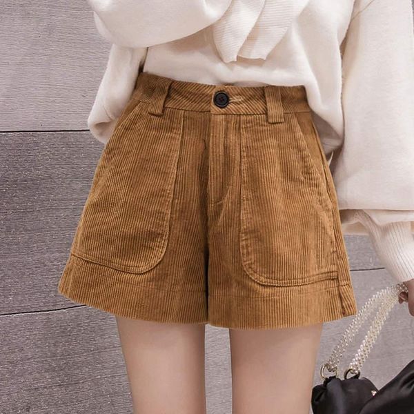 women's shorts fashion office corduroy women pockets loose khaki black autumn winter wide leg ladies casual biker c7677, White;black
women's shorts fashion office corduroy women pockets loose khaki black autumn winter wide leg ladies casual biker c7677, White;black