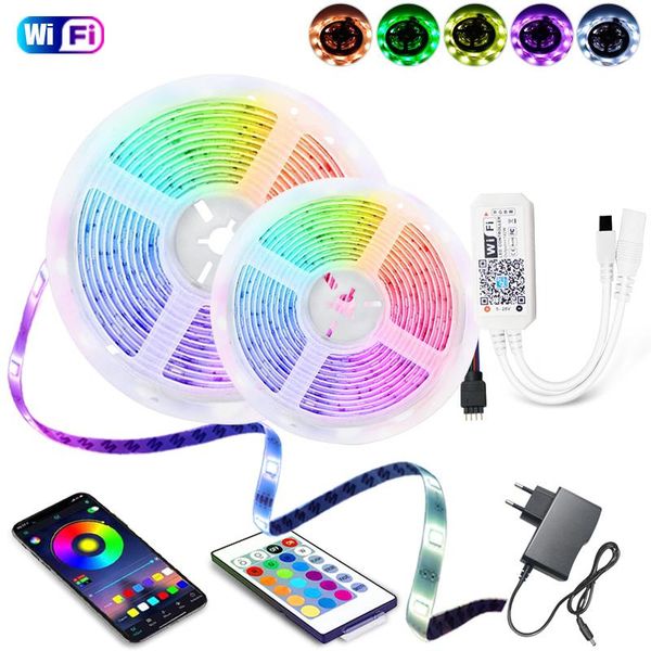 wifi led strip light 5m 10m 15m rgb smd 2835 flexible ribbon luces + ir controller power adapter strips
wifi led strip light 5m 10m 15m rgb smd 2835 flexible ribbon luces + ir controller power adapter strips