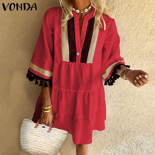 2021vonda summer beach dress women sundress vintage print sundress v neck party dress 2021 bohemian vestido casual robe plus size, Black;gray
2021vonda summer beach dress women sundress vintage print sundress v neck party dress 2021 bohemian vestido casual robe plus size, Black;gray