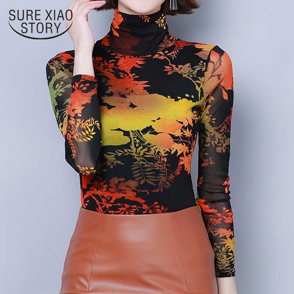 women blouses long sleeve turtleneck fashion print lace blouse women shirts korean elasticity slim ladies 7532 50 210528, White
women blouses long sleeve turtleneck fashion print lace blouse women shirts korean elasticity slim ladies 7532 50 210528, White