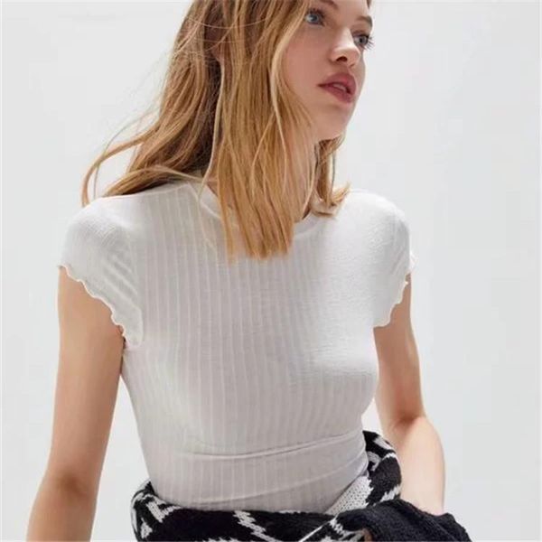 women's t-shirt mrmt 2021 brand short sleeve tshirt knit thread slim solid color coat round neck pit female summer top, White
women's t-shirt mrmt 2021 brand short sleeve tshirt knit thread slim solid color coat round neck pit female summer top, White