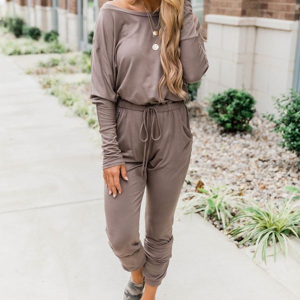 women's tracksuits off shoulder solid jumpsuit female long sleeve pocket lace-up romper trousers autumn casual ladies jumpsuits os, Gray
women's tracksuits off shoulder solid jumpsuit female long sleeve pocket lace-up romper trousers autumn casual ladies jumpsuits os, Gray