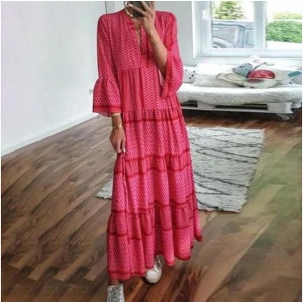 casual dresses women geometric printed summer maxi dress females bohemian v neck boho long sleeve loose party for autumn vestido, Black;gray
casual dresses women geometric printed summer maxi dress females bohemian v neck boho long sleeve loose party for autumn vestido, Black;gray