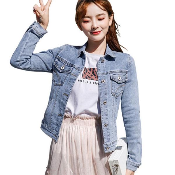 spring and autumn all-match slim stretch denim jacket long female student retro blue long-sleeved short women's jackets, Black;brown
spring and autumn all-match slim stretch denim jacket long female student retro blue long-sleeved short women's jackets, Black;brown