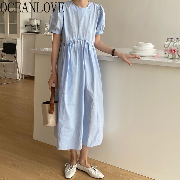 summer women solid puff sleeve fashion vestidos high waist loose long dress korean robe femme 16997 210415, Black;gray
summer women solid puff sleeve fashion vestidos high waist loose long dress korean robe femme 16997 210415, Black;gray