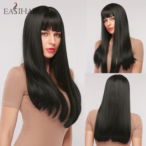long straight black synthetic wigs with bangs natural hair wigs for women high temperature cosplay wigs heat resistant
long straight black synthetic wigs with bangs natural hair wigs for women high temperature cosplay wigs heat resistant