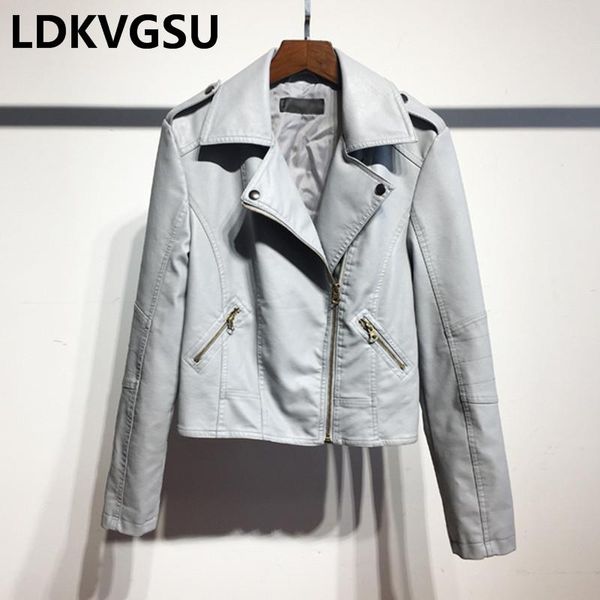 women's leather & faux jacket women 2021 spring autumn fashion lapel collar short coat female plus size 5 colors is302, Black
women's leather & faux jacket women 2021 spring autumn fashion lapel collar short coat female plus size 5 colors is302, Black