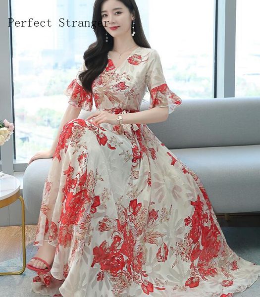 bohemian style 2021 summer new arrival v collar jacquard flower short sleeve women long chiffon dress, Black;gray
bohemian style 2021 summer new arrival v collar jacquard flower short sleeve women long chiffon dress, Black;gray
