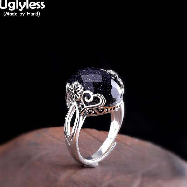 uglyless ethnic thai silver little flowers rings for women noble dark blue gemstones open real 925 vintage jewelry cluster, Golden;silver
uglyless ethnic thai silver little flowers rings for women noble dark blue gemstones open real 925 vintage jewelry cluster, Golden;silver