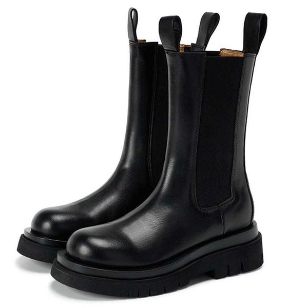 increased platform women mid calf boots genuine leather brand ladies shoes woman chelsea boots female women shoes botas de mujer y0914, Black
increased platform women mid calf boots genuine leather brand ladies shoes woman chelsea boots female women shoes botas de mujer y0914, Black