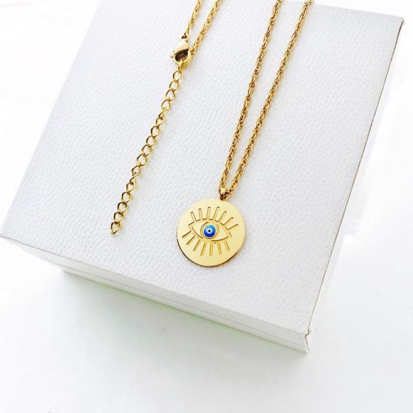 earrings & necklace boho coin evil eye necklaces pendant gold color round geometry for women men stainless steel charm jewelry party gifts, Silver
earrings & necklace boho coin evil eye necklaces pendant gold color round geometry for women men stainless steel charm jewelry party gifts, Silver