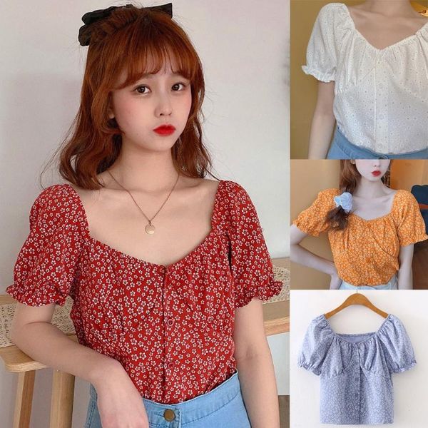 women's blouses & shirts women lady fashion elegant french retro print short sleeve casual blouse streetwear clothing leisure, White
women's blouses & shirts women lady fashion elegant french retro print short sleeve casual blouse streetwear clothing leisure, White