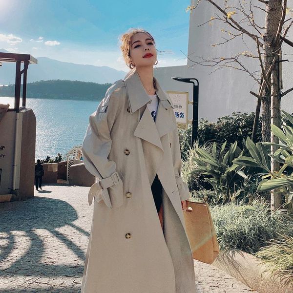 women's trench coats windbreaker spring autumn beige long ladies cloak big size high-quality lining korean loose coat female cotton 7c, Tan;black
women's trench coats windbreaker spring autumn beige long ladies cloak big size high-quality lining korean loose coat female cotton 7c, Tan;black