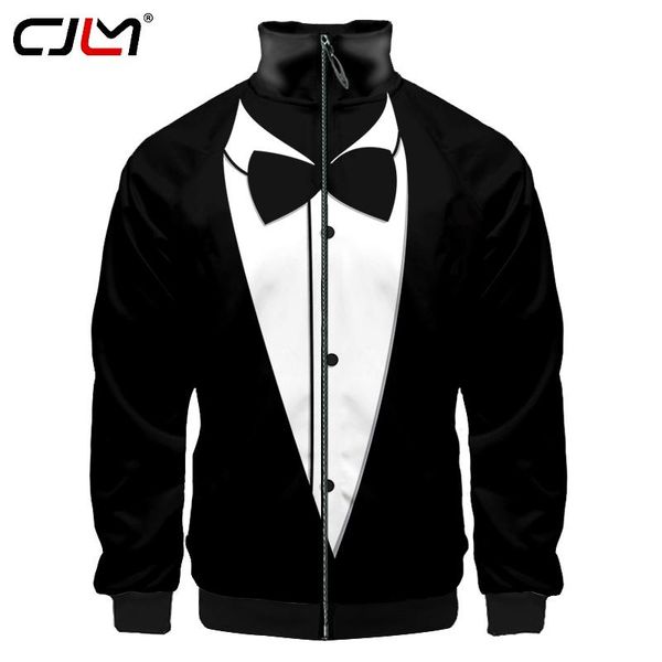 men 3d black suit bow tie style printed jacket coats casual stand-up collar spring autumn man clothing wholesale men's jackets, Black;brown
men 3d black suit bow tie style printed jacket coats casual stand-up collar spring autumn man clothing wholesale men's jackets, Black;brown