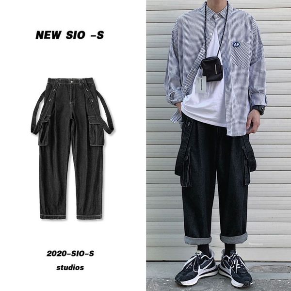 men's jeans jean overalls fashion casual retro straight men streetwear wild loose hip hop black denim trousers mens -2xl 7n2h, Blue
men's jeans jean overalls fashion casual retro straight men streetwear wild loose hip hop black denim trousers mens -2xl 7n2h, Blue