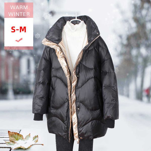 women winter thick long casual down coat female stand collar warm loose light white duck down jacket windproof feather parka sh190913, Black
women winter thick long casual down coat female stand collar warm loose light white duck down jacket windproof feather parka sh190913, Black