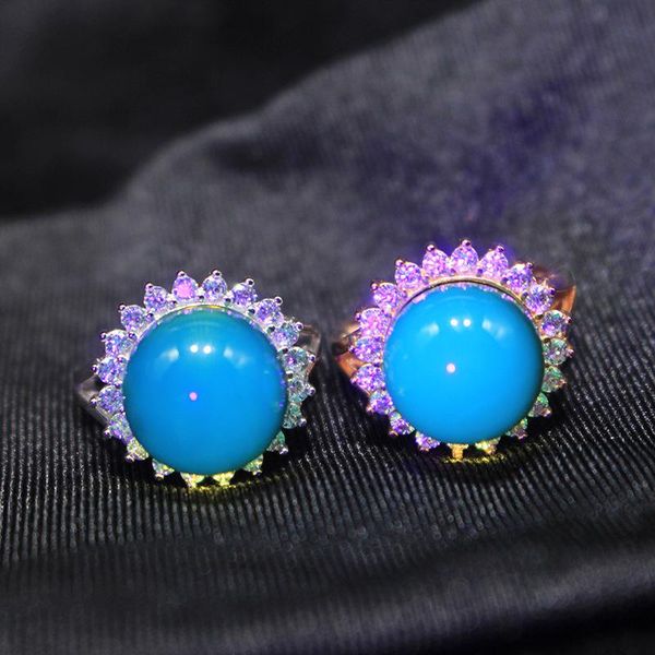 cluster rings 100% real 925 sterling silver inlaid 13mm blue amber ring natural rose gold nickles women ruby, Golden;silver
cluster rings 100% real 925 sterling silver inlaid 13mm blue amber ring natural rose gold nickles women ruby, Golden;silver