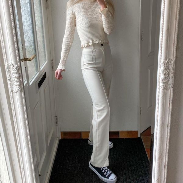women's leggings women chic fashion office wear straight pants vintage high waist zipper female trousers mujer, Black
women's leggings women chic fashion office wear straight pants vintage high waist zipper female trousers mujer, Black