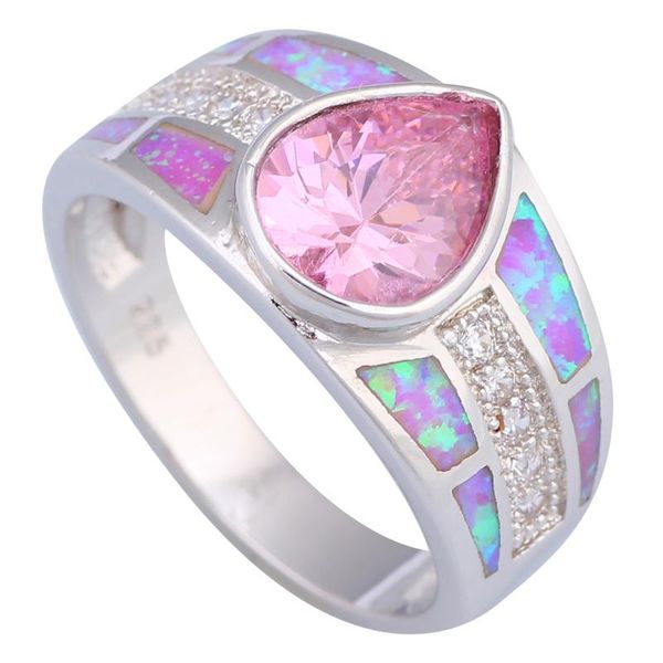 wedding rings fashion women's ring pink cubic zirconia fire opal silver jewelry r491, Slivery;golden
wedding rings fashion women's ring pink cubic zirconia fire opal silver jewelry r491, Slivery;golden