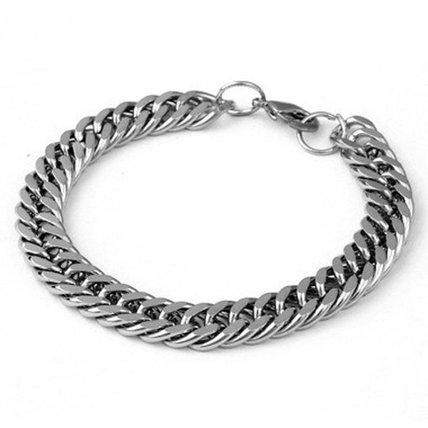 link, chain fashion metal cuban men's bracelet hip hop rock punk party club jewelry accessories 2021 trend, Black
link, chain fashion metal cuban men's bracelet hip hop rock punk party club jewelry accessories 2021 trend, Black