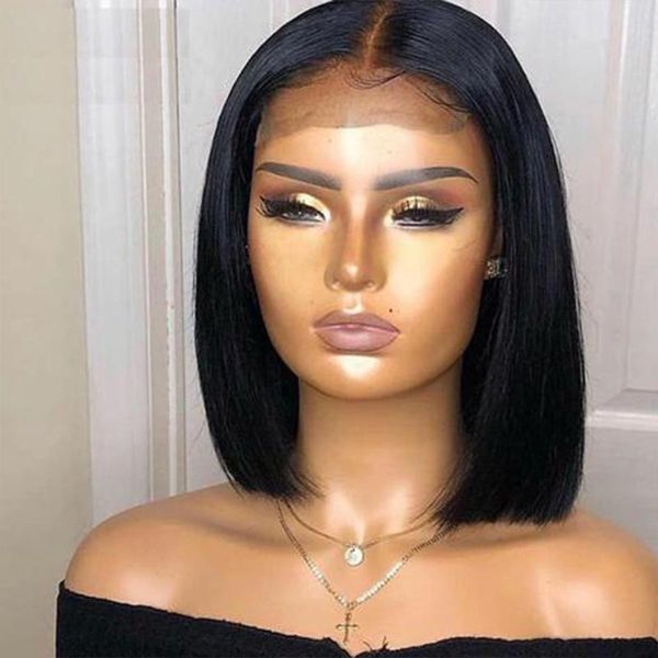 synthetic wigs straight short bob wig for women with baby hair lace front heat resistant fiber 180% density, Black
synthetic wigs straight short bob wig for women with baby hair lace front heat resistant fiber 180% density, Black