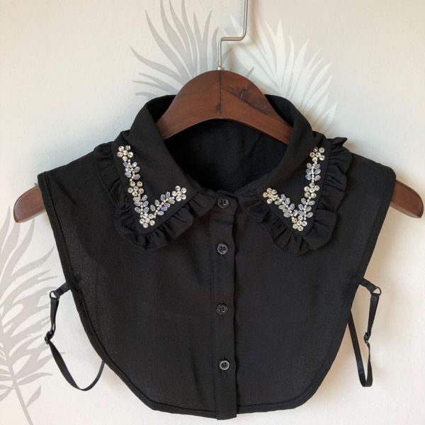 bow ties korean style shirt fake collar for women dress detachable collars lapel blouse handmade beads accessories, Black;gray
bow ties korean style shirt fake collar for women dress detachable collars lapel blouse handmade beads accessories, Black;gray