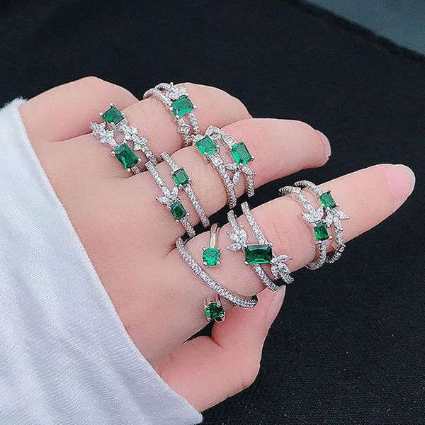 cluster rings luxury unusual adjustable for women green crystal winding female finger ring trend 2021 kpop jewelry wholesale gift kar206, Golden;silver
cluster rings luxury unusual adjustable for women green crystal winding female finger ring trend 2021 kpop jewelry wholesale gift kar206, Golden;silver