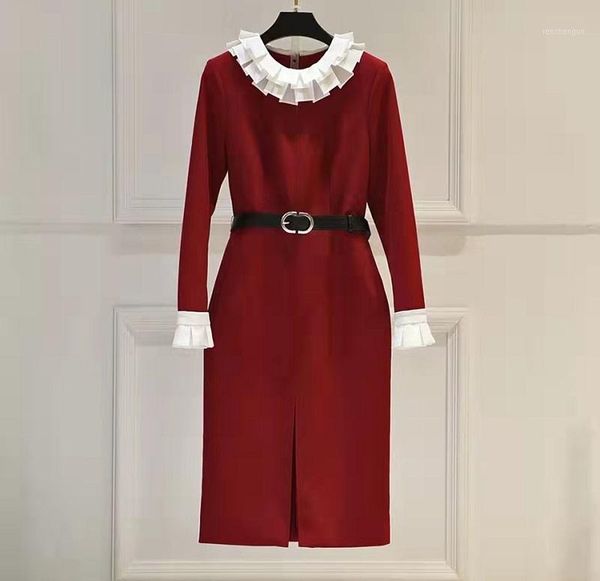 casual dresses bodycon dress 2021 autumn winter party cocktail women white ruffle floral deco long sleeve midi wine red black vestidos, Black;gray
casual dresses bodycon dress 2021 autumn winter party cocktail women white ruffle floral deco long sleeve midi wine red black vestidos, Black;gray